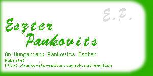 eszter pankovits business card